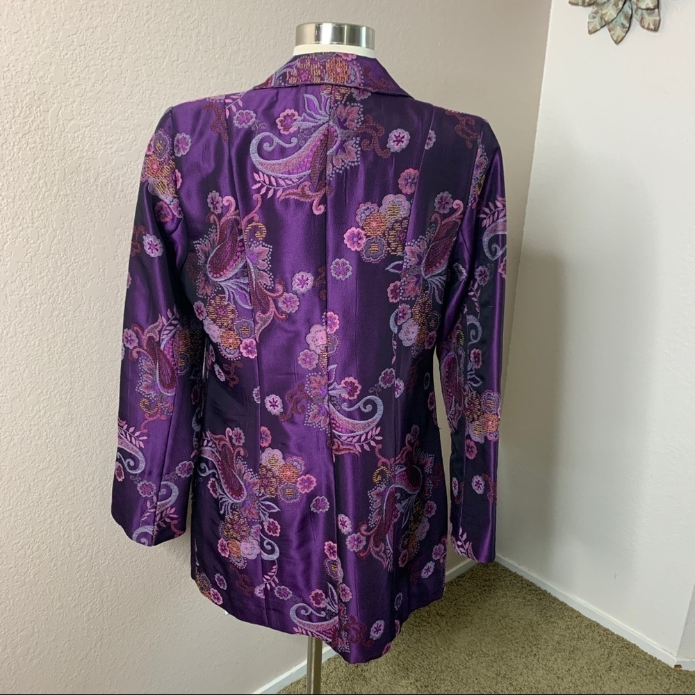 Vintage ISABEL Purple Paisley Tapestry Coat - Picture 4 of 15
